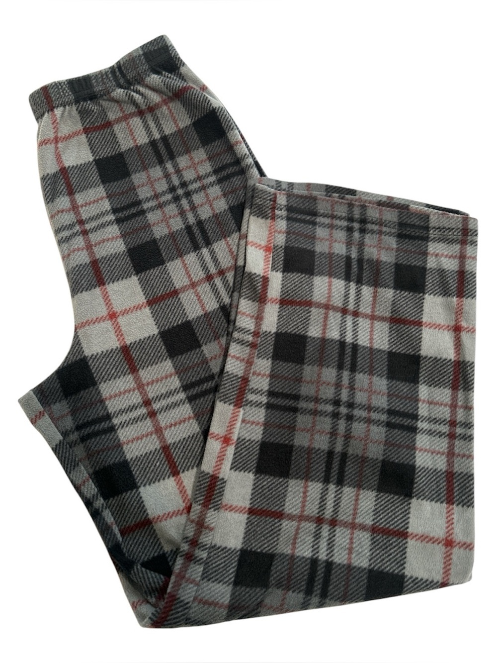 Cuddl Duds Gray Plaid Fleece Pants - Classic Comfort